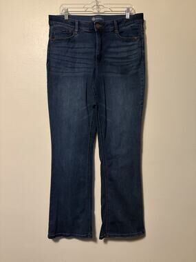 Democracy Jeans Womens 14 Blue Ab Solution Bootcut Medium Wash Stretch Denim